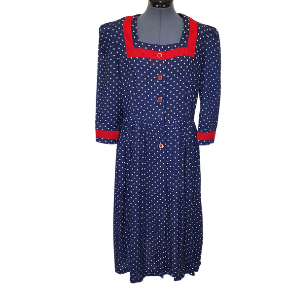 Vintage Dresses & Skirts - Vintage 80s Petite by Etoile Day Dress Size 14